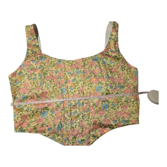 Floral Print Women's Corset Top Sz L - Picture 2 of 4